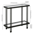 Table d'appoint rectangulaire large Inez 24