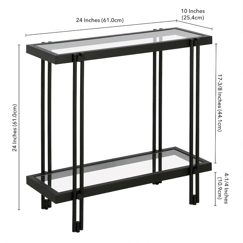 Table d'appoint rectangulaire large Inez 24