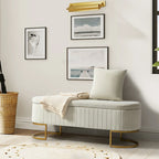 David Modern Upholstered Flip Top Storage Bench with Ottoman by HULALA HOME