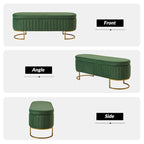 Banc de rangement capitonné moderne avec repose-pieds à couvercle relevable
