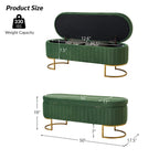 Banc de rangement capitonné moderne avec repose-pieds à couvercle relevable