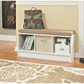 Banc de rangement 3 cubes avec coussin beige