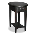 Table d'appoint ovale en bois dur