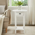 Table d'appoint ovale en bois dur