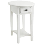 Table d'appoint ovale en bois dur
