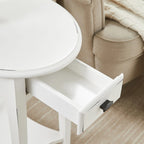 Table d'appoint ovale en bois dur