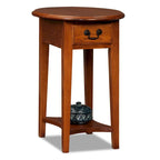 Table d'appoint ovale en bois dur