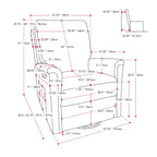 Fauteuil inclinable, pivotant et coulissant avec repose-pieds