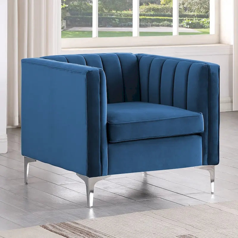 Fauteuil d'appoint rembourré pour le salon