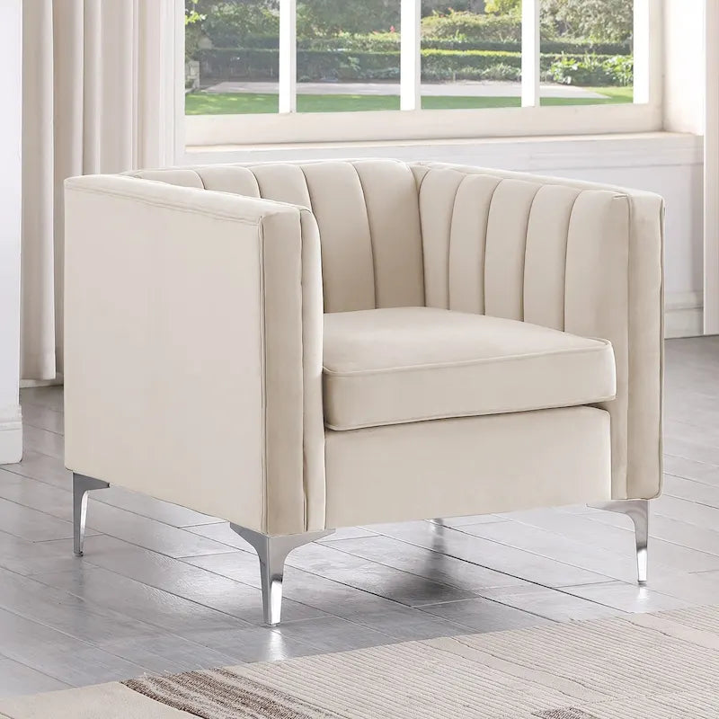 Fauteuil d'appoint rembourré pour le salon