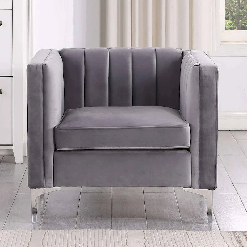 Fauteuil d'appoint rembourré pour le salon