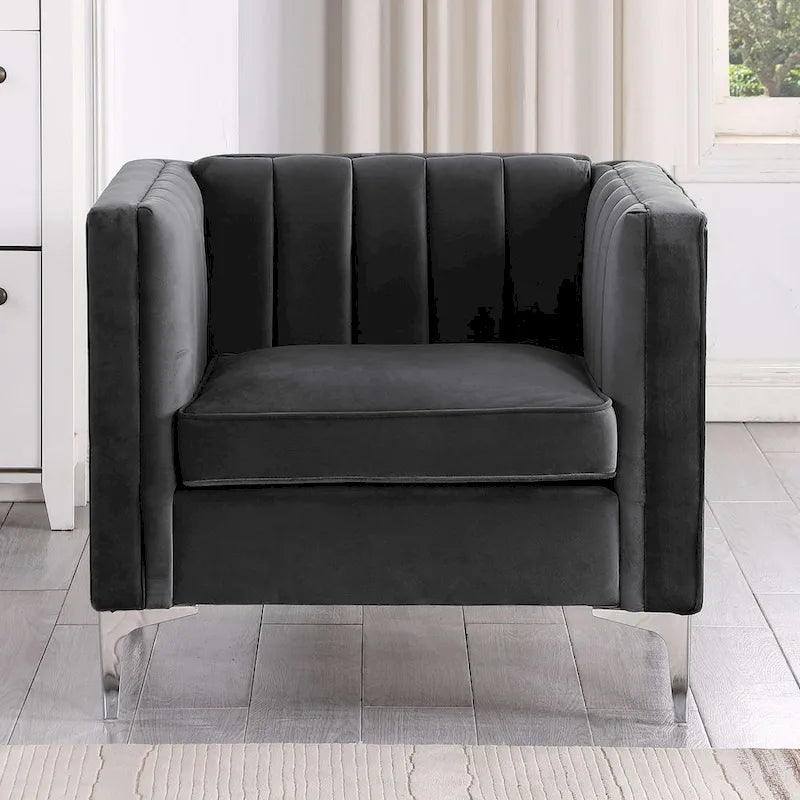 Fauteuil d'appoint rembourré pour le salon