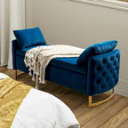 Banc de rangement capitonné Robert avec plateau relevable