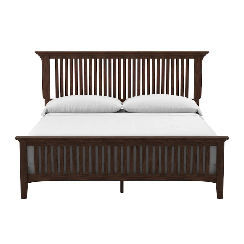 Lit en bois avec finition chêne style Modern Mission