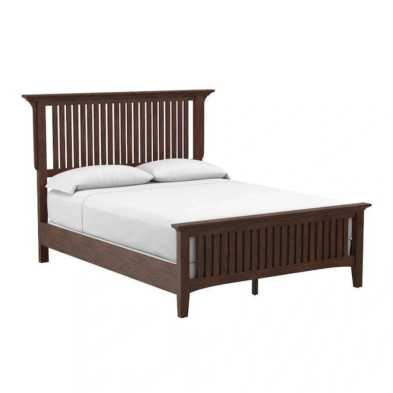 Lit en bois avec finition chêne style Modern Mission