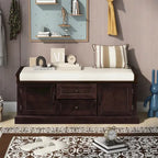 Banc de rangement avec coussin amovible