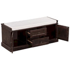 Banc de rangement avec coussin amovible