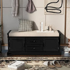 Banc de rangement avec coussin amovible
