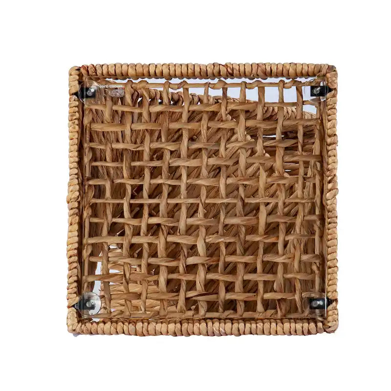 Table d'appoint côtière en fibres naturelles tressées