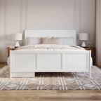 Lit plateforme Portland avec pied de lit et tiroirs de rangement assortis