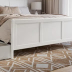 Lit plateforme Portland avec pied de lit et tiroirs de rangement assortis