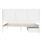 Lit plateforme Portland avec pied de lit et tiroirs de rangement assortis