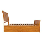 Lit plateforme Portland avec pied de lit et tiroirs de rangement assortis