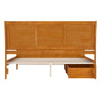 Lit plateforme Portland avec pied de lit et tiroirs de rangement assortis