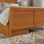 Lit plateforme Portland avec pied de lit et tiroirs de rangement assortis
