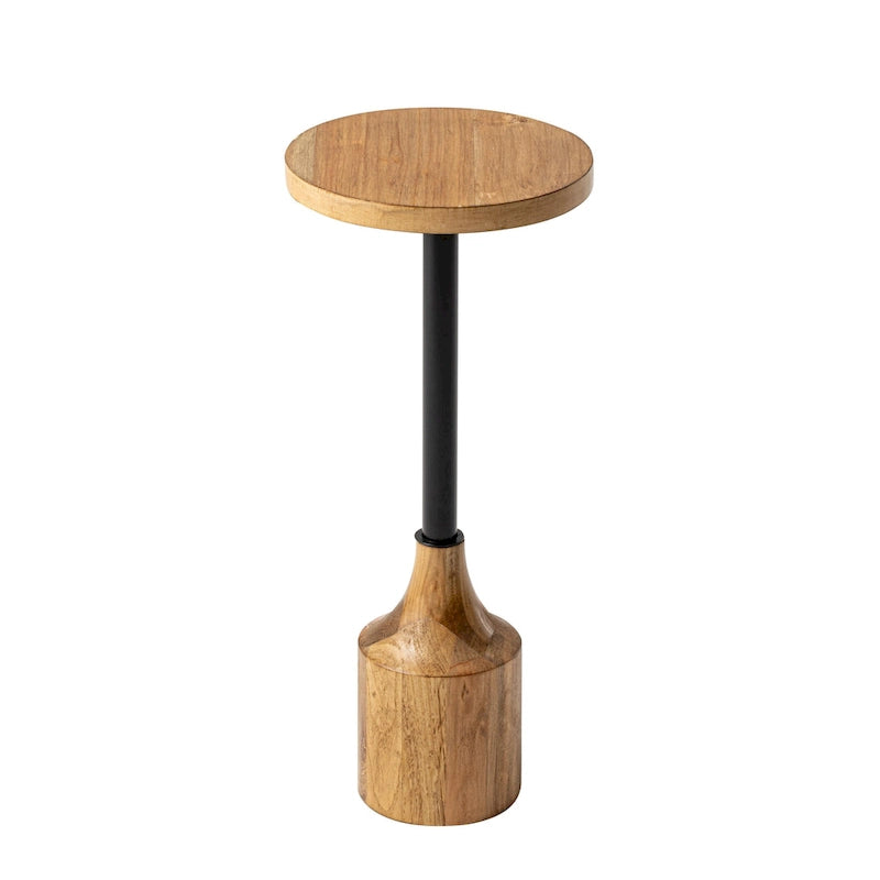 Table d'appoint sur pied de ferme, Table basse rustique en bois avec base