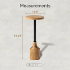 Table d'appoint sur pied de ferme, Table basse rustique en bois avec base