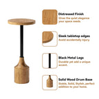 Table d'appoint sur pied de ferme, Table basse rustique en bois avec base