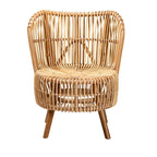 Fauteuil de salon en rotin naturel de style bohème moderne Nagoya - Petit ou grand