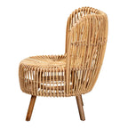 Fauteuil de salon en rotin naturel de style bohème moderne Nagoya - Petit ou grand