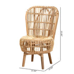 Fauteuil de salon en rotin naturel de style bohème moderne Nagoya - Petit ou grand