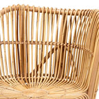 Fauteuil de salon en rotin naturel de style bohème moderne Nagoya - Petit ou grand