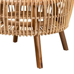 Fauteuil de salon en rotin naturel de style bohème moderne Nagoya - Petit ou grand