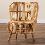 Fauteuil de salon en rotin naturel de style bohème moderne Nagoya - Petit ou grand
