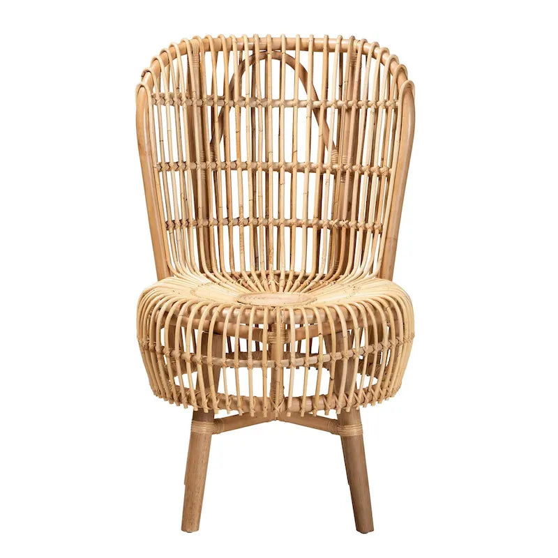 Fauteuil de salon en rotin naturel de style bohème moderne Nagoya - Petit ou grand