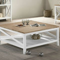 Briggston Brown and White Square Coffee Table