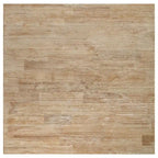 Table basse carrée Briggston marron et blanc