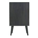 Meuble d'appoint de 71 cm, 1 tiroir, pin, design en rotin tressé - 71 H x 34,3 L x 41,9 P cm