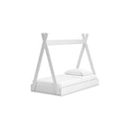Lit double en forme de tente blanc