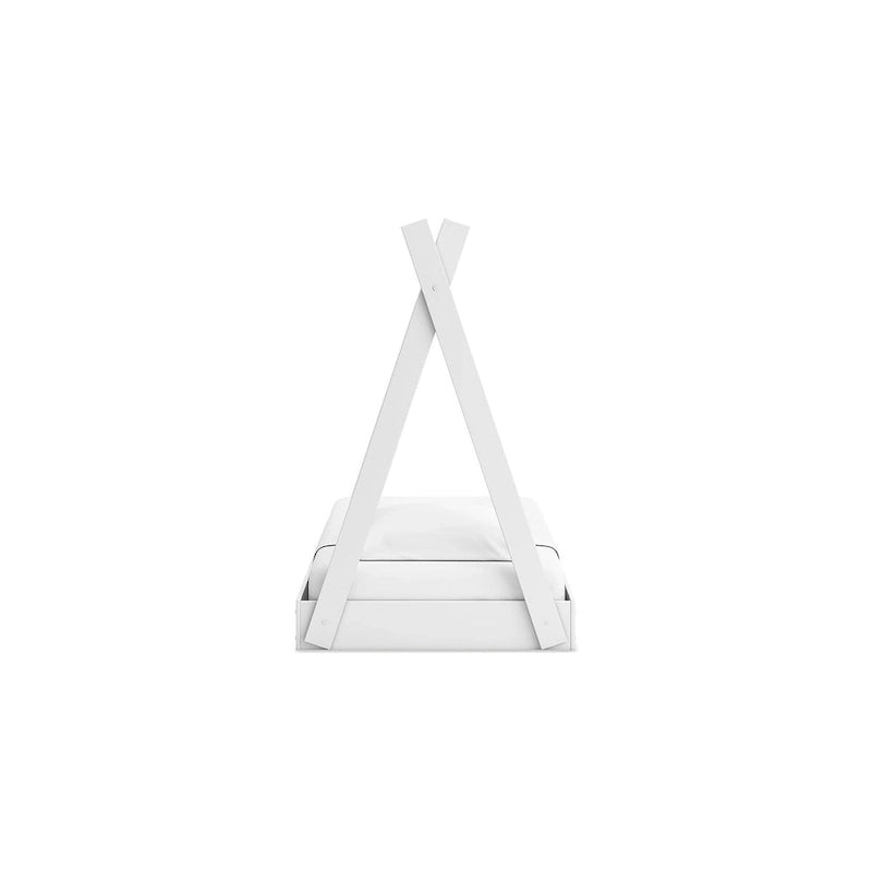 Lit double en forme de tente blanc