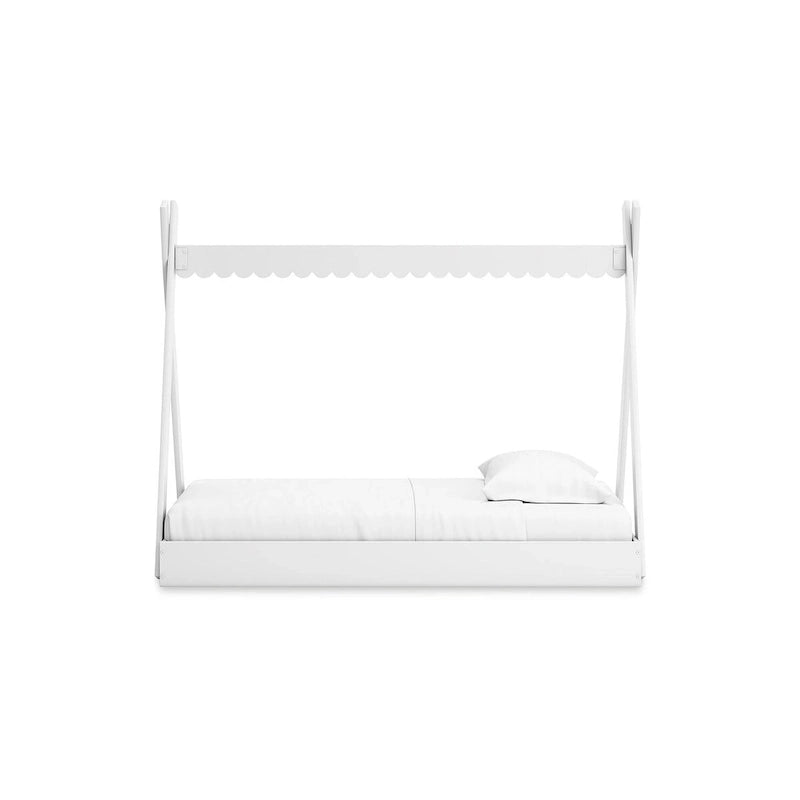 Lit double en forme de tente blanc