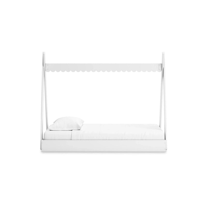 Lit double en forme de tente blanc