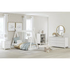 Lit double en forme de tente blanc