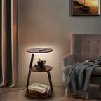 Table de Chevet Moderne avec Chargeur Sans Fil et Lumières LED