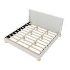 Lit plateforme rembourré moderne