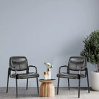 Chaises de réception, fauteuil de bureau en cuir pour invités, chaise latérale pour la maison, la salle de conférence, le hall, la réunion, l'église, la clinique médicale, les personnes âgées